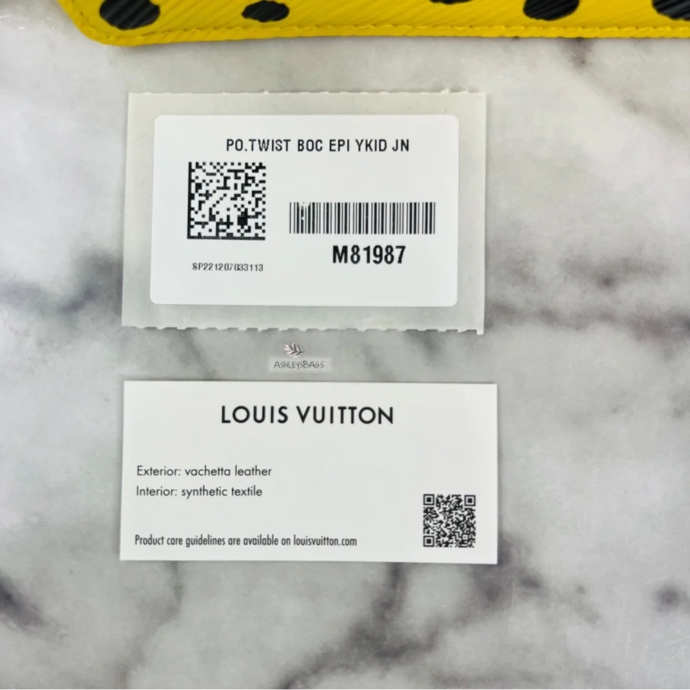Louis Vuitton x Yayoi Kusama Twist Belt Chain Wallet In Jaune Noir